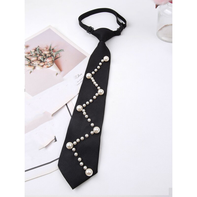 Neck Tie Factory - OEM/ODM Hot Sale Luxury High Quality Adjustable Polyester with Pearls