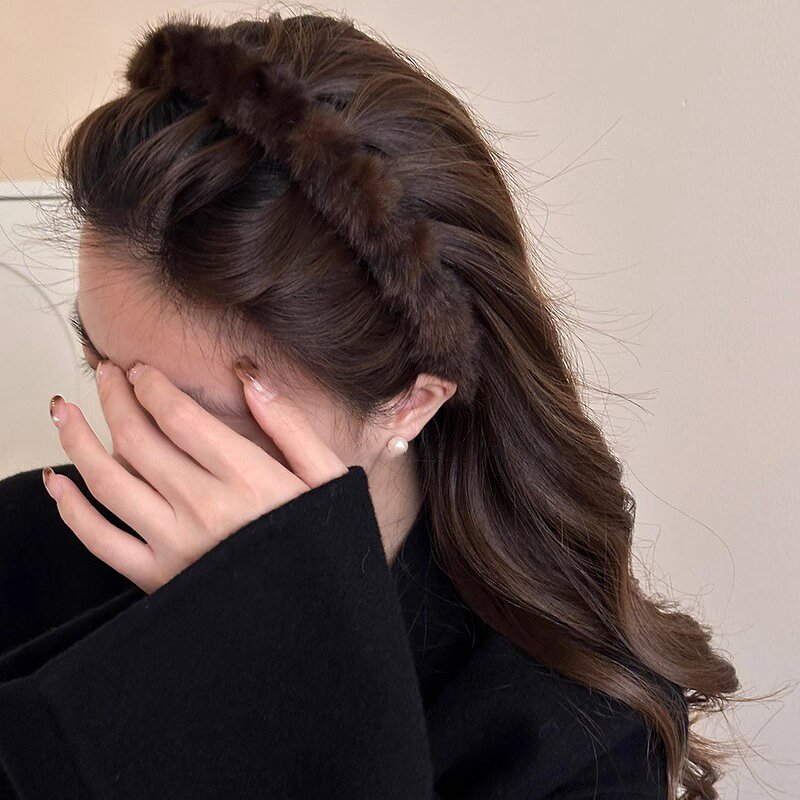 Hair Hoop Factory - OEM/ODM Autumn Winter Plush With Toothed 14cm for Women