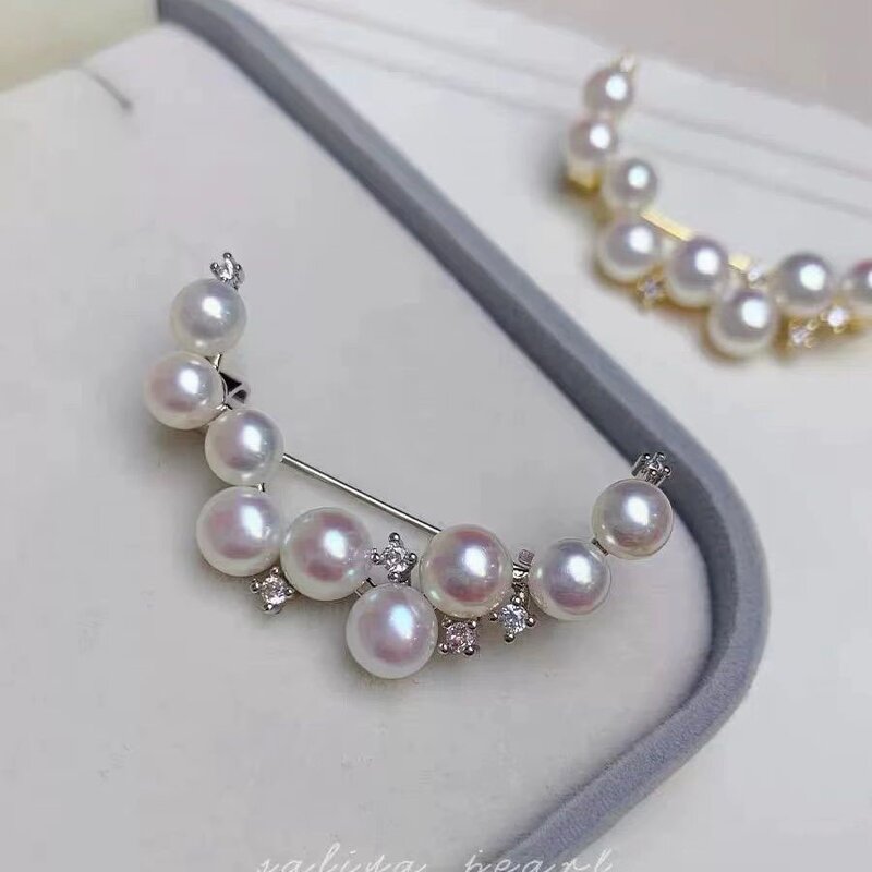 Moon Brooch Manufacturer - OEM/ODM Pearl Rhinestone Luxury Women Ladies Fashion Jewelry