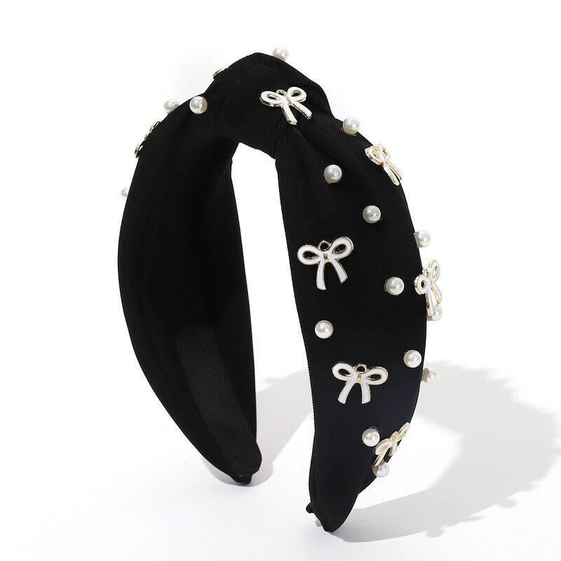 Hair Accessories Factory - OEM/ODM European American Sweet Simple Nail Bead Bow Headband