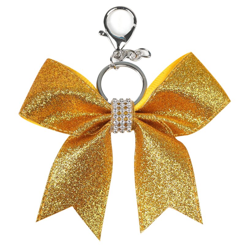 Bow Accessories Factory - OEM/ODM New European American Solid Color Sparkling Leather Keychain