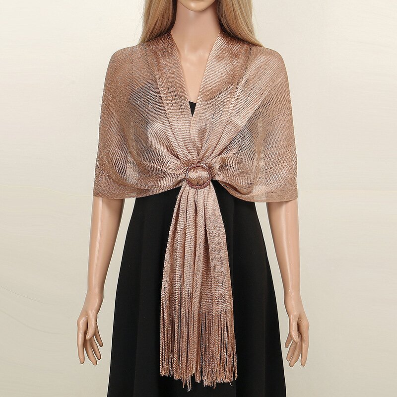 Beach Shawl Factory - OEM/ODM 2025 New Summer Sunscreen Gold Sliver Bikini Cardigan Button