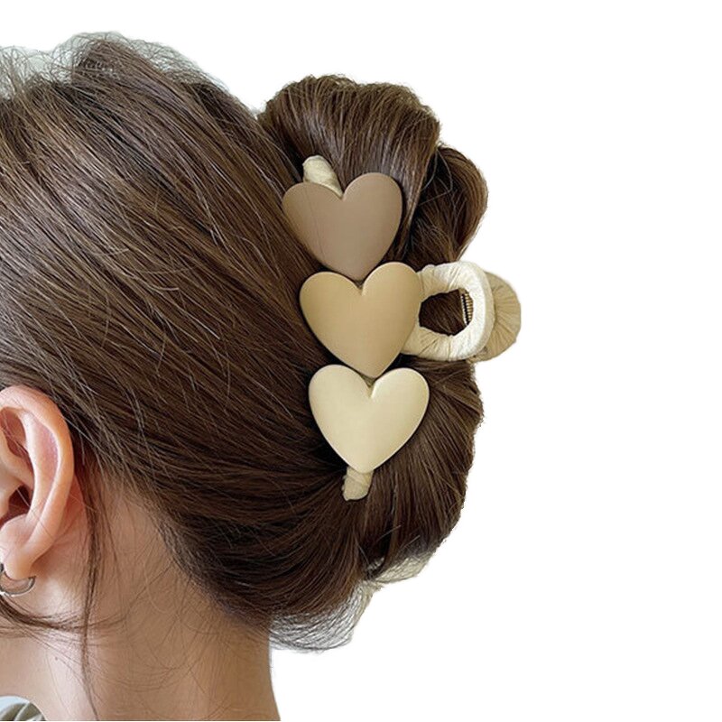 Hair Clip Factory - OEM/ODM Korean Gradient Heart Back Women Summer Simple Sweet Shark