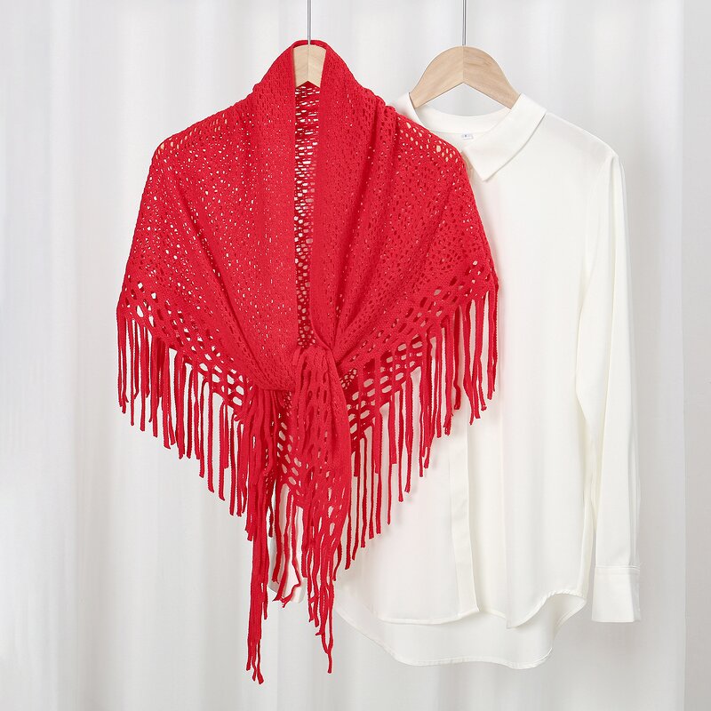 Lace Shawl Manufacturer - OEM/ODM Hot Selling Luxury Plain Breathable Summer Triangle Scarf