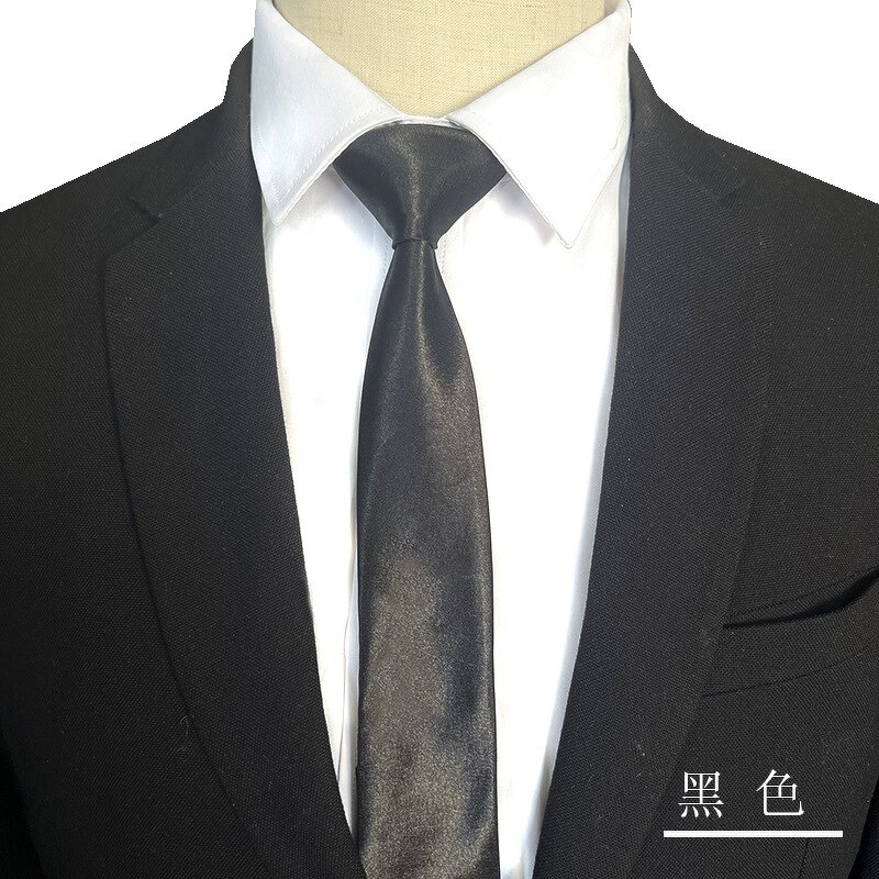 Men's Tie Factory - OEM/ODM Best Selling Luxury Plain 5cm Skinny Solid Color Necktie