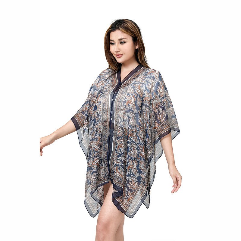 Bikini Chiffon Hoodie Manufacturer - OEM/ODM New Sunshade Clothing Women's Silk Scarf Multi