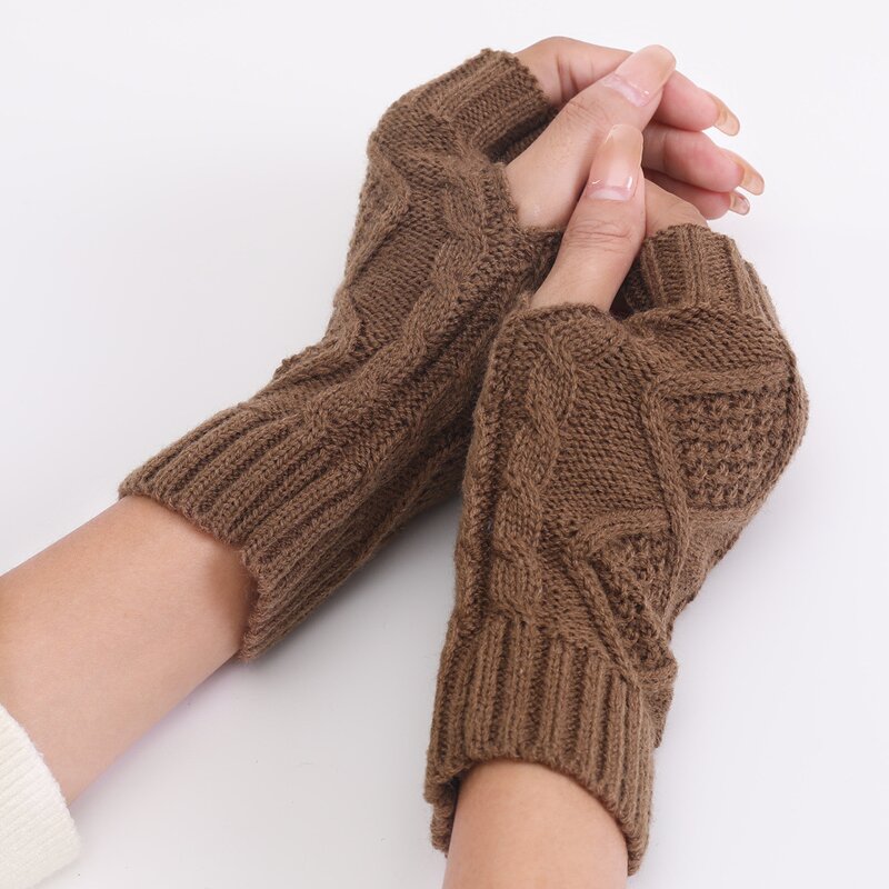 Half Finger Gloves Manufacturer - OEM/ODM Unisex Winter Soft Warm Arm Mittens Outdoor Sport