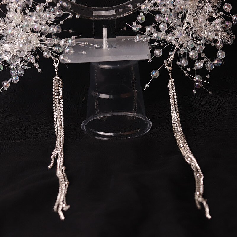 Bridal Crown Factory - OEM/ODM French Style Fashionable Crystal Tassel High-end Dress