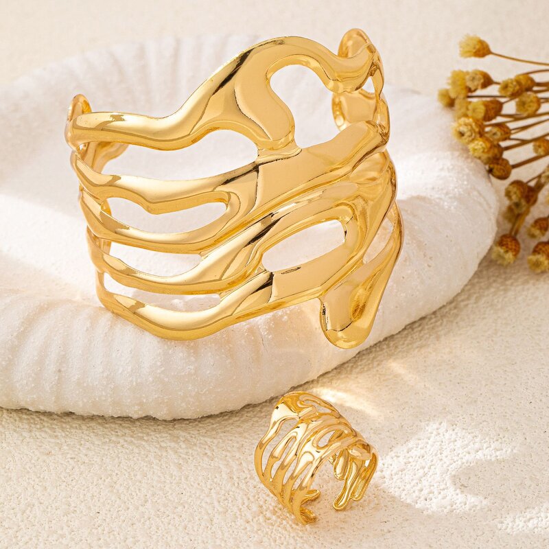 Bracelet Ring Set Manufacturer - OEM/ODM Irregular Line Alloy Fashion for Ladies Parties