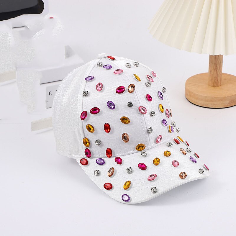 Visor Cap Manufacturer - OEM/ODM New Adult Female Korean Rhinestone Fashion Canvas Hat
