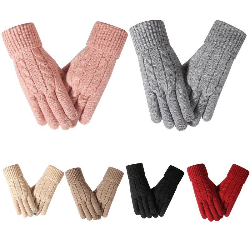 Winter Gloves Factory - OEM/ODM Women's Knit with Touchscreen Outdoor Thickened Thermal