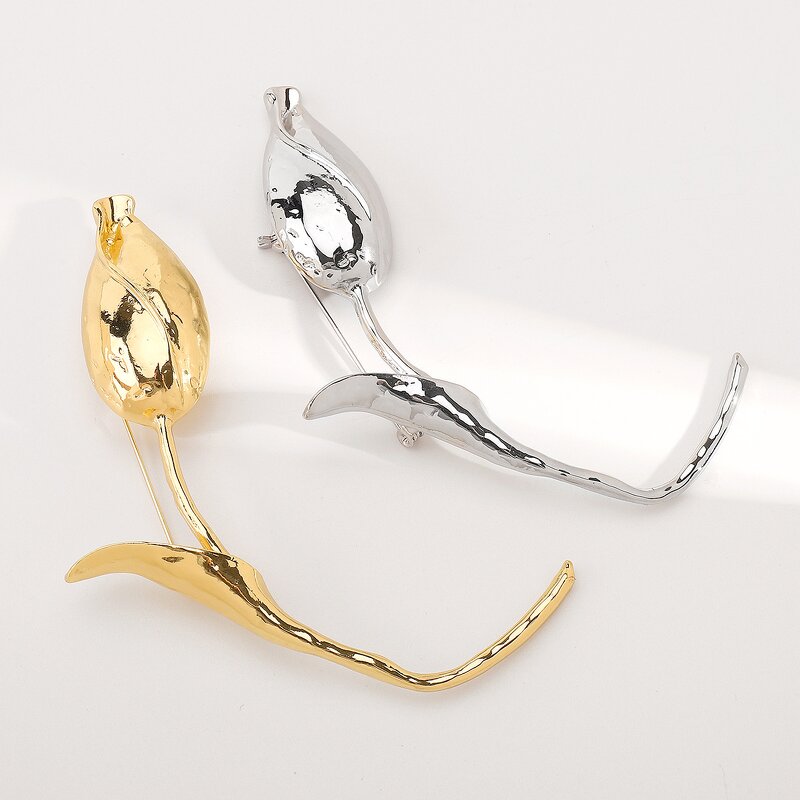 Tulip Brooch Factory - OEM/ODM Exaggerated Large Flower Pin for Women Vintage Party