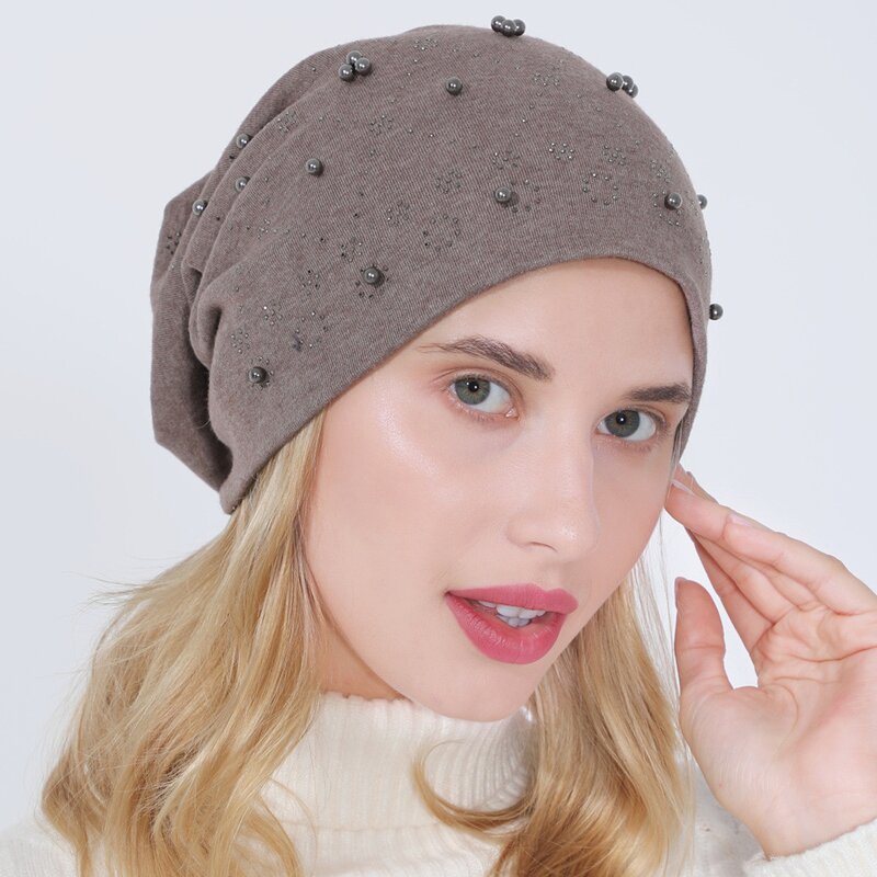 Winter Hat Factory - OEM/ODM European American New Super Soft Rhinestone Windproof