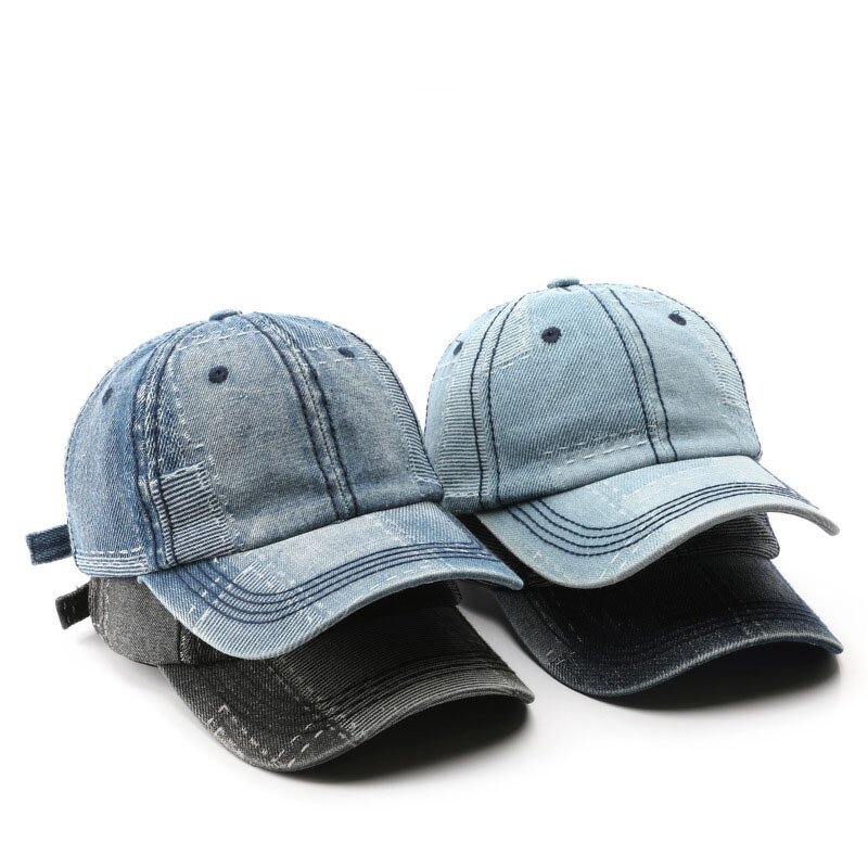 Baseball Hat Factory - OEM/ODM Embroidered Washed Vintage Adjustable 6 Panel Denim