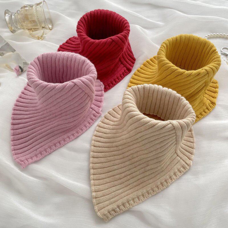 Neckerchief Manufacturer - OEM/ODM Half High Collar Fashion Keep Warm Solid Color Knitted