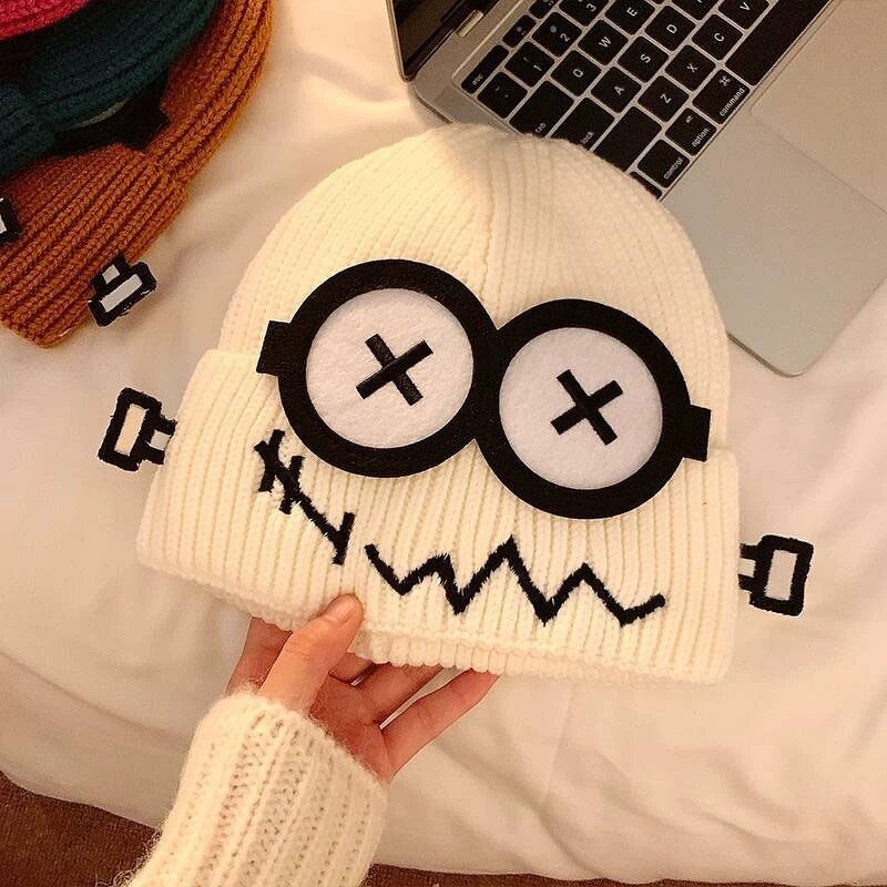 Crochet Beanie Factory - OEM/ODM Adults Boys Girls Cartoon Puff Printing Winter Warm Acrylic
