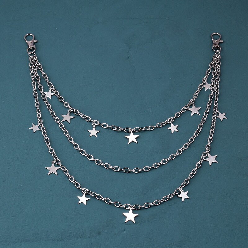 Waist Chain Manufacturer - OEM/ODM European American Hip-hop Punk Pentagram Pendant Tassel