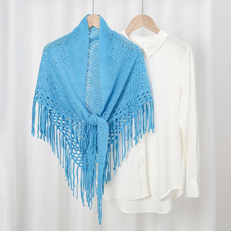 Lace Shawl Manufacturer - OEM/ODM Hot Selling Luxury Plain Breathable Summer Triangle Scarf