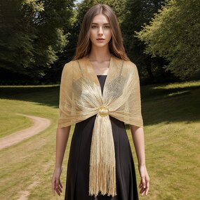 Beach Shawl Factory - OEM/ODM 2025 New Summer Sunscreen Gold Sliver Bikini Cardigan Button