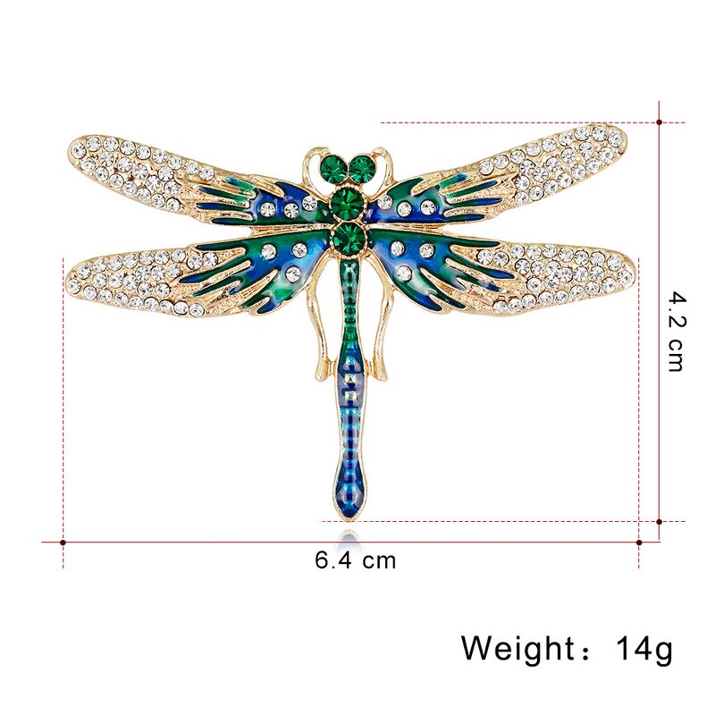 Dragonfly Brooch Manufacturer - OEM/ODM European American Fashion Versatile Oil Dripping Clothing