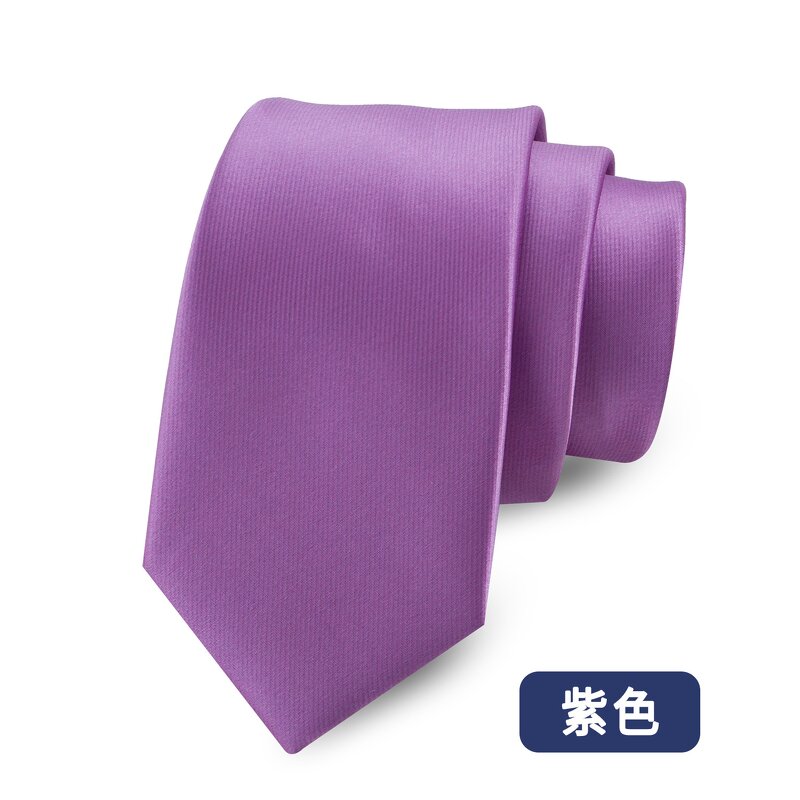 Polyester Tie Manufacturer - OEM/ODM Men Solid Business Narrow Solid Color Shirt Match