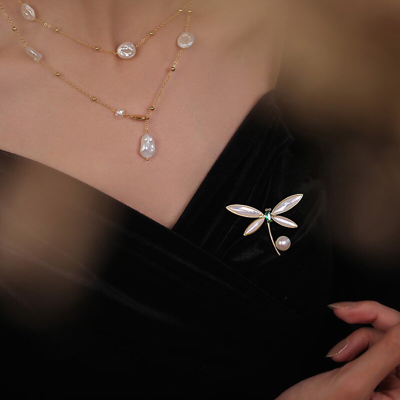 Pearl Dragonfly Brooch Manufacturer - OEM/ODM Cute Women High-end Niche Exquisite Brooch