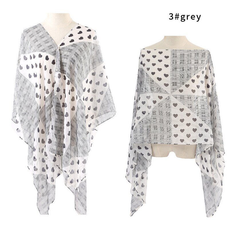 Beach Shawl Factory - OEM/ODM Summer Hot Selling Cherish Printed Sunscreen Gauze Scarf