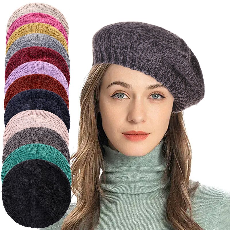 Knitted Beret Manufacturer - OEM/ODM New European American Women Fashionable Casual Hat