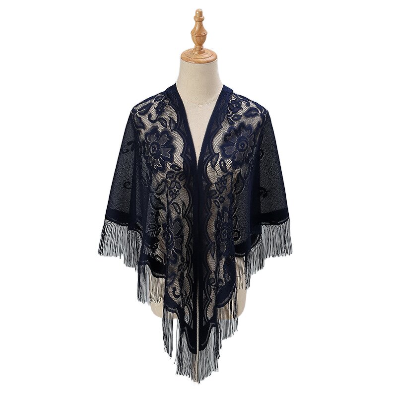 Triangle Shawl Manufacturer - OEM/ODM Women's New Summer Polyester Tassel Fashionable Monochrome