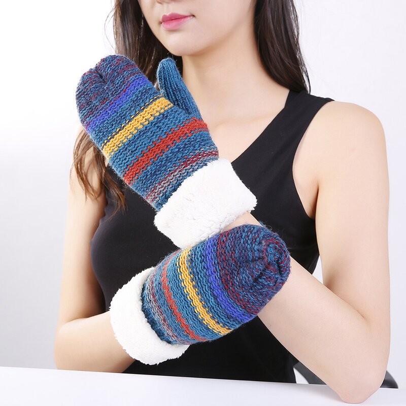 Jacquard Gloves Manufacturer - OEM/ODM Wholesale Acrylic Knitted Warm Winter with Fleece Lining