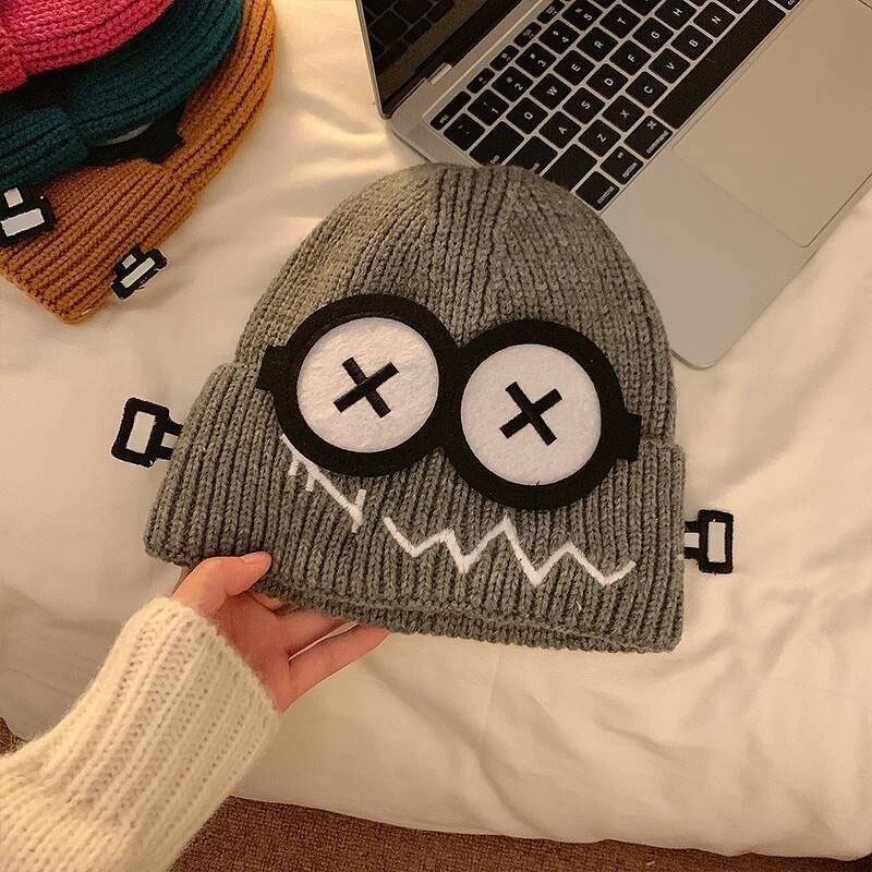 Crochet Beanie Factory - OEM/ODM Adults Boys Girls Cartoon Puff Printing Winter Warm Acrylic