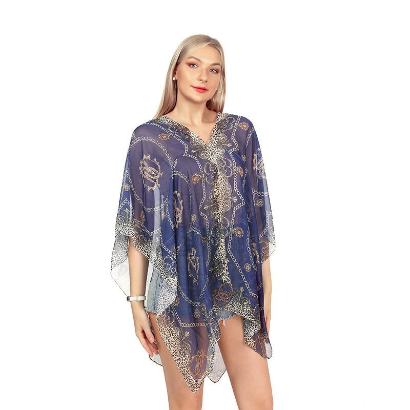 Silk Scarf Manufacturer - OEM/ODM Summer Hot Selling Chiffon Printed Beach Towel Sunshade