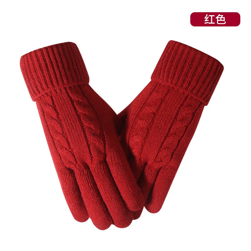 Winter Gloves Factory - OEM/ODM Women's Knit with Touchscreen Outdoor Thickened Thermal