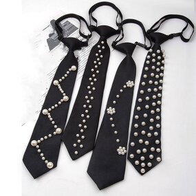 Neck Tie Factory - OEM/ODM Hot Sale Luxury High Quality Adjustable Polyester with Pearls
