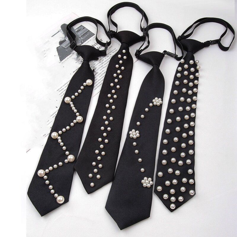 Neck Tie Factory - OEM/ODM Hot Sale Luxury High Quality Adjustable Polyester with Pearls