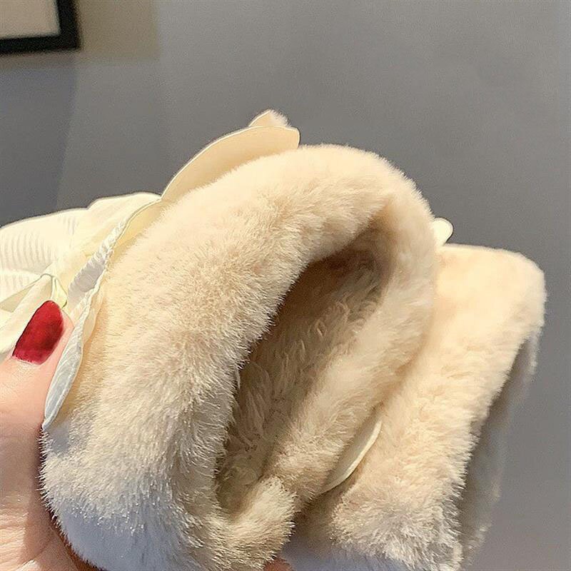 Winter Gloves Factory - OEM/ODM Wholesale Ladies Warm Plush Lining with Bow for Cycling