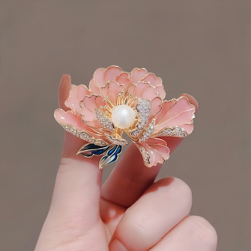 Flower Brooch Factory - OEM/ODM Cute Peony Elegant Exquisite Chinese Style Classical Pin