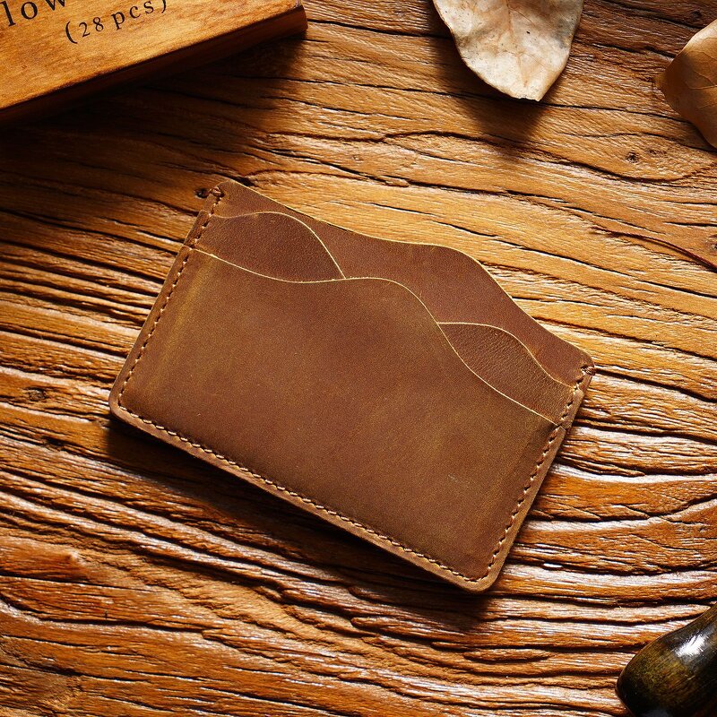 Leather Cardholder Supplier - OEM ODM Custom Color Logo Full Grain Cow Genuine