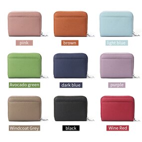 Leather Women Coin Wallet Manufacturer - Multicolor Genuine Full Grain Zipper