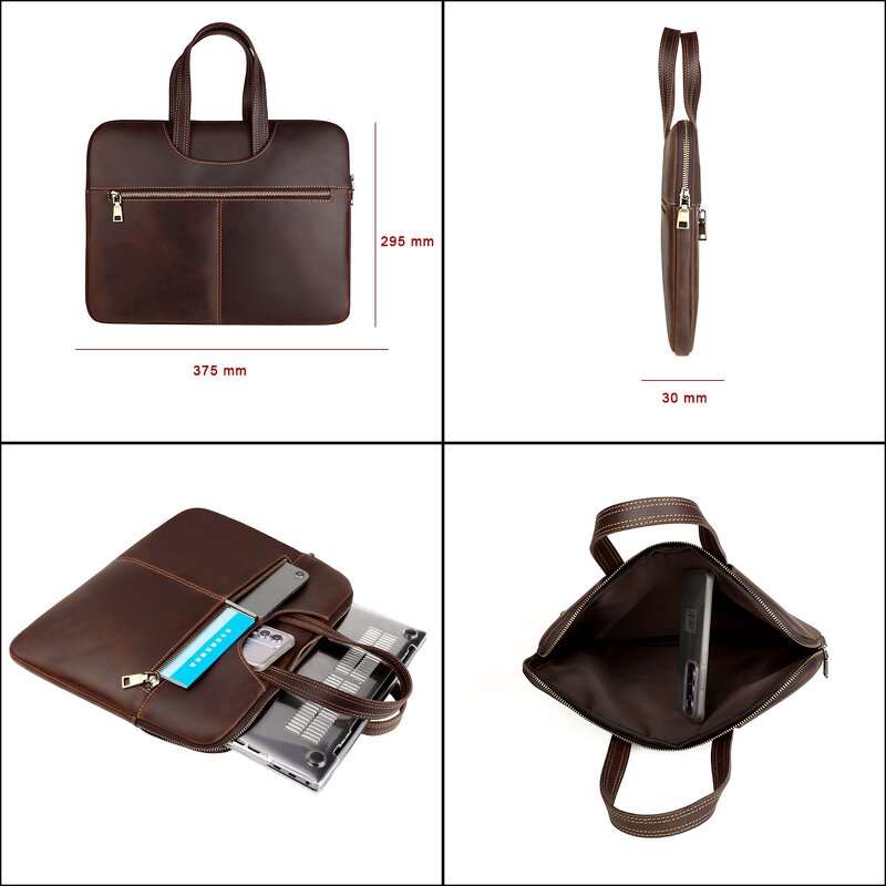 Leather Business Bag Manufacturer - New Design Simple Style Genuine Laptop