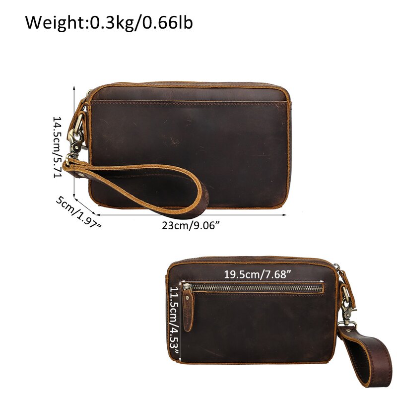 Leather Clutch Bag Manufacturer - Tiding Custom Bag Real Full Grain Mens Retro