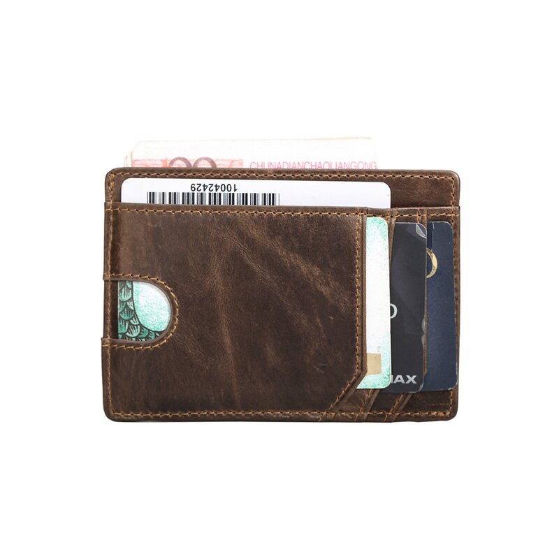 Leather Wallet Supplier - Promotion Factory Supply RFID Blocking Minimalist Real
