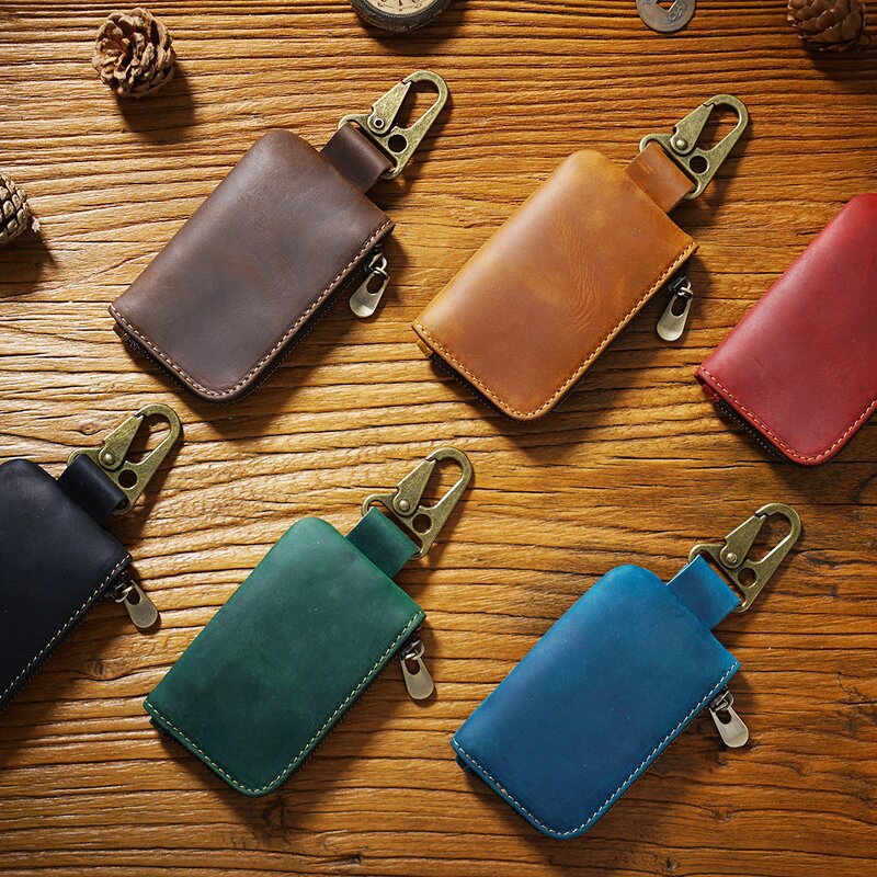 Leather Card Bag Supplier - Factory Wholesale Custom Design Vintage Full Grain