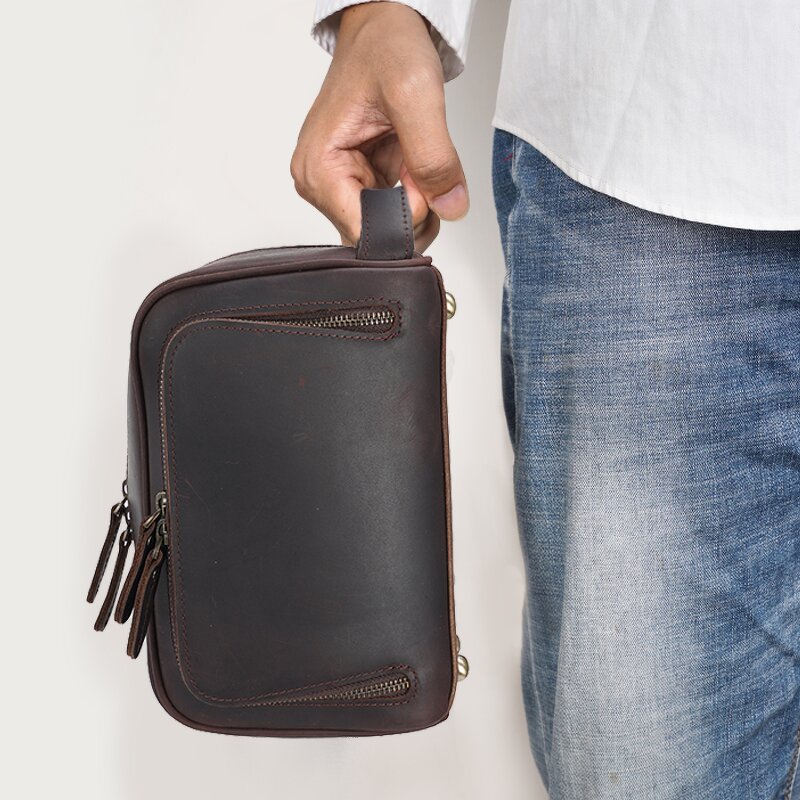 Leather Toiletry Bag Supplier - Vintage Custom Handmade Genuine 100% Pure Real