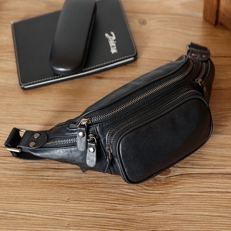 Leather Waist Bag Manufacturer - Factory Supply New Design Crazy Horse Cow