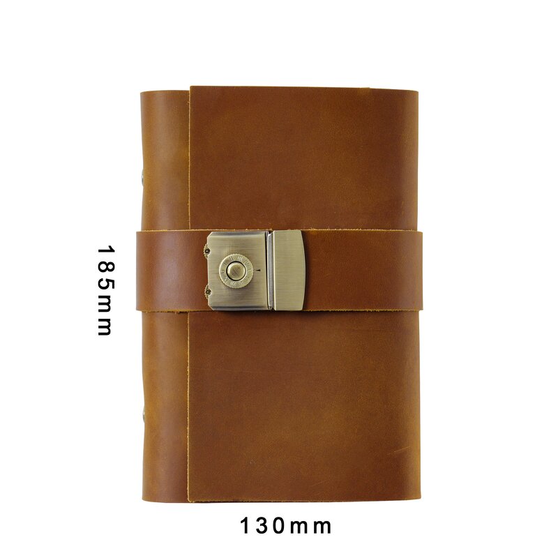 Leather Diary Journal Supplier - Vintage Tally Book Full Grain Manuscript with Lock