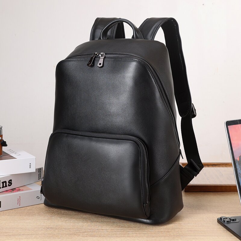 Leather Laptop Backpack Manufacturer - 2025 New Arrival Fashion Style Cowhide Computer
