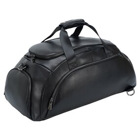 Leather Travel Bag Supplier - Personalized Large Capacity Custom Backpack Black
