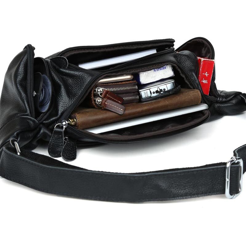 Leather Waist Bag Supplier - Tiding OEM ODM Custom Logo Adjustable Outdoor Large