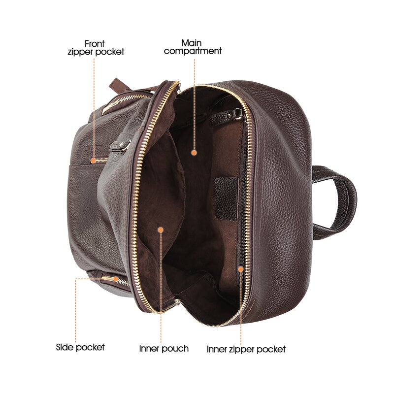 Leather Laptop Backpack Supplier - New Fashion Large Custom Travel School Bag